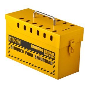 CAJA DE BLOQUEO GRUPAL AMARILLA