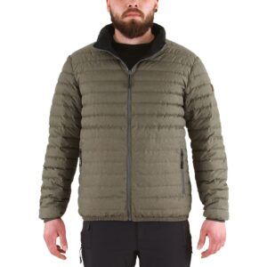 Parka Pluma HW Goose Reversible Negro/Verde Oliva